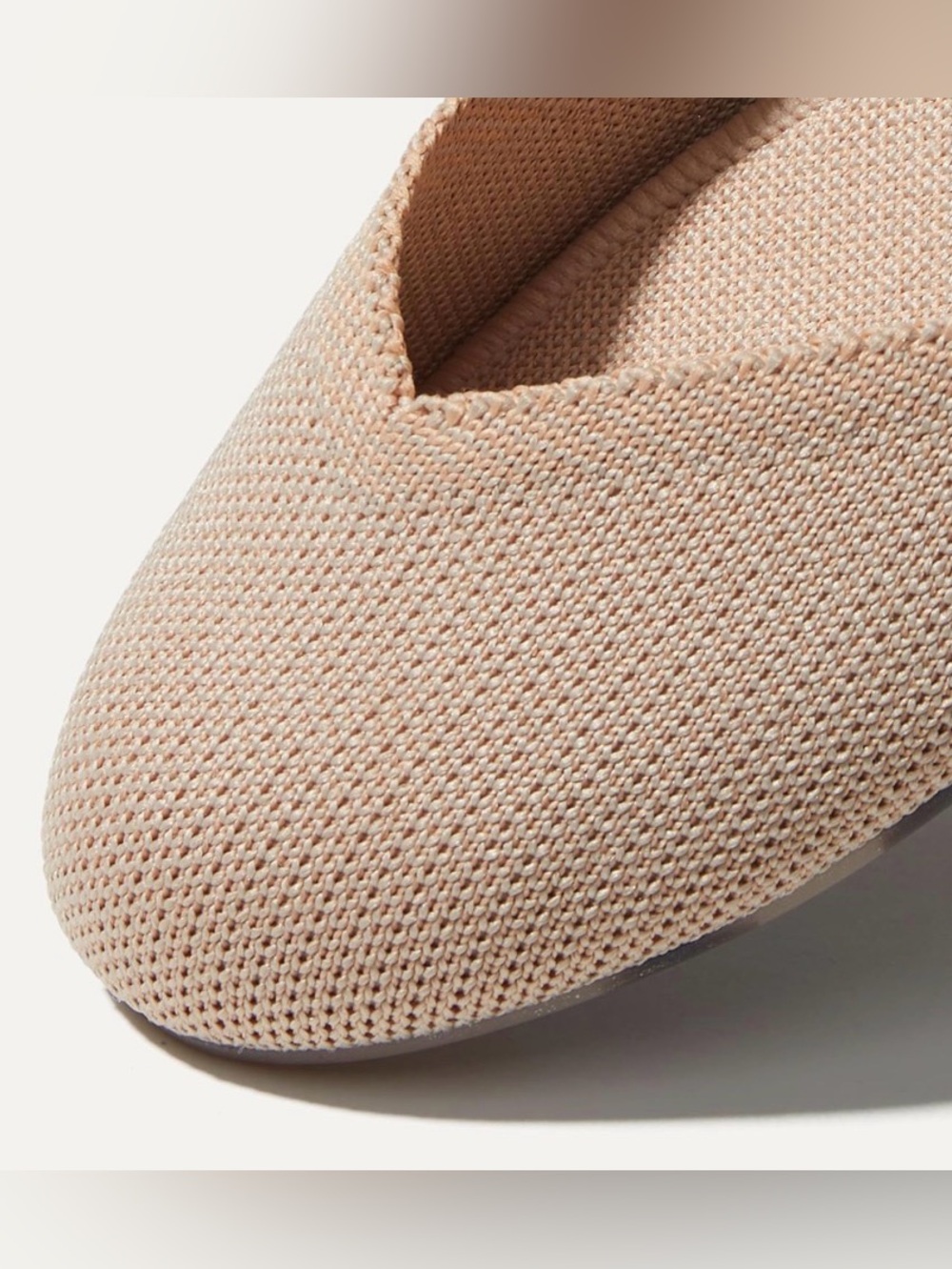 Rothy's The Flat Women's Slip-On Shoes Ballet Flats Ecru Tan Size 6 New - Picture 6 of 16